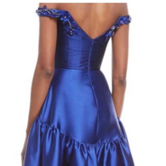 Royal Blue never worn flower embroidered dress. - Picture 6 of 8